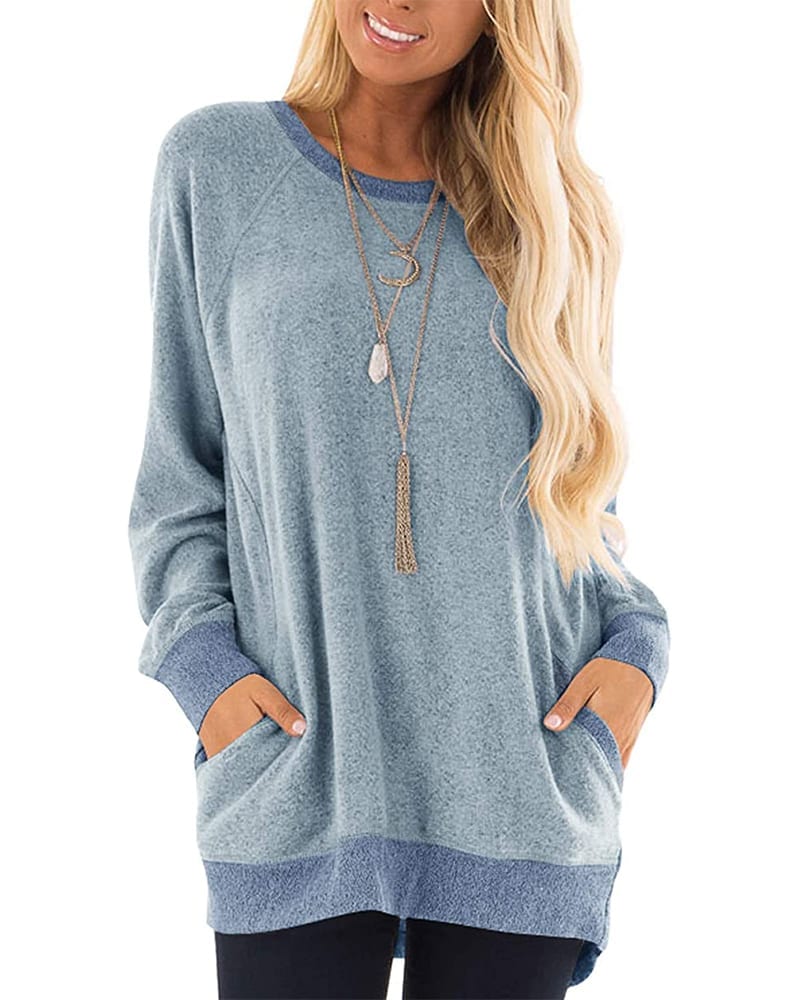 Long Sleeve Sweater with Pockets | Comfy Work From Home Wardrobe Essentials | The Basic Housewife