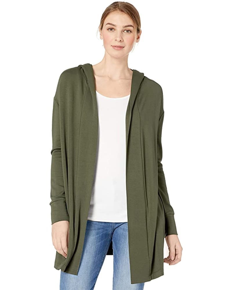 Super soft Open Hooded Cardigan | Comfy Work From Home Wardrobe Essentials | The Basic Housewife