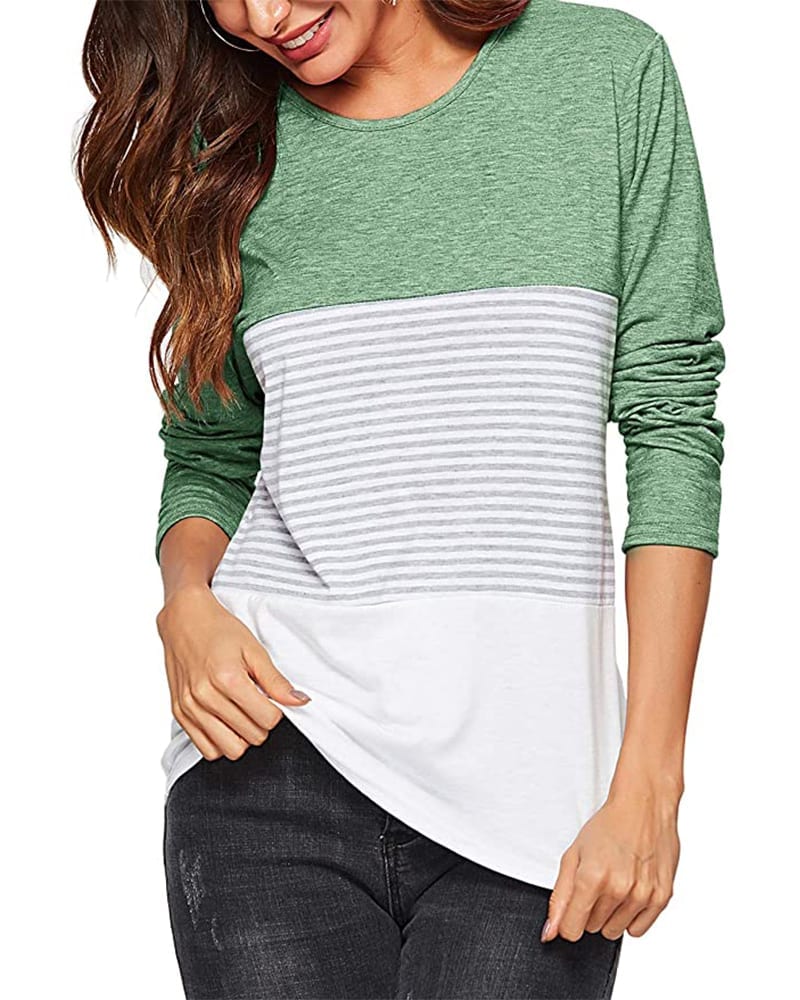 Striped Long Sleeve Shirt | Comfy Work From Home Wardrobe Essentials | The Basic Housewife