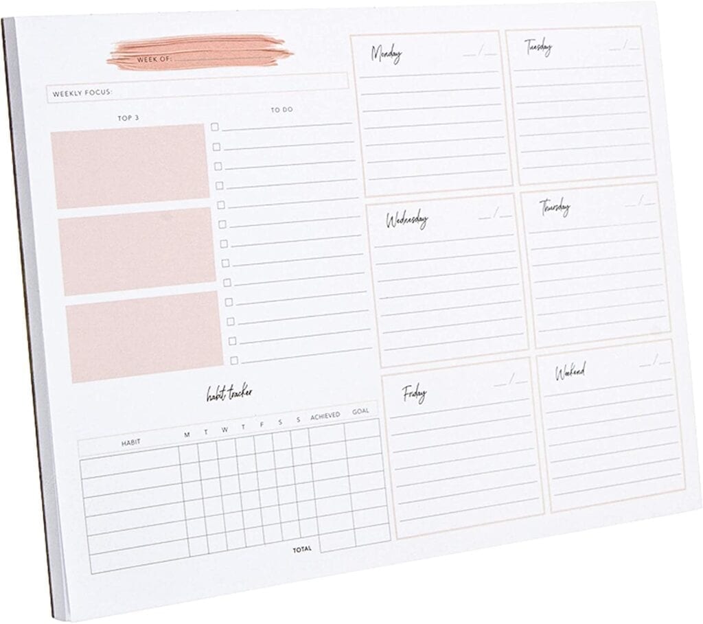 Weekly Planner Pad | Must-Have Work From Home Essentials