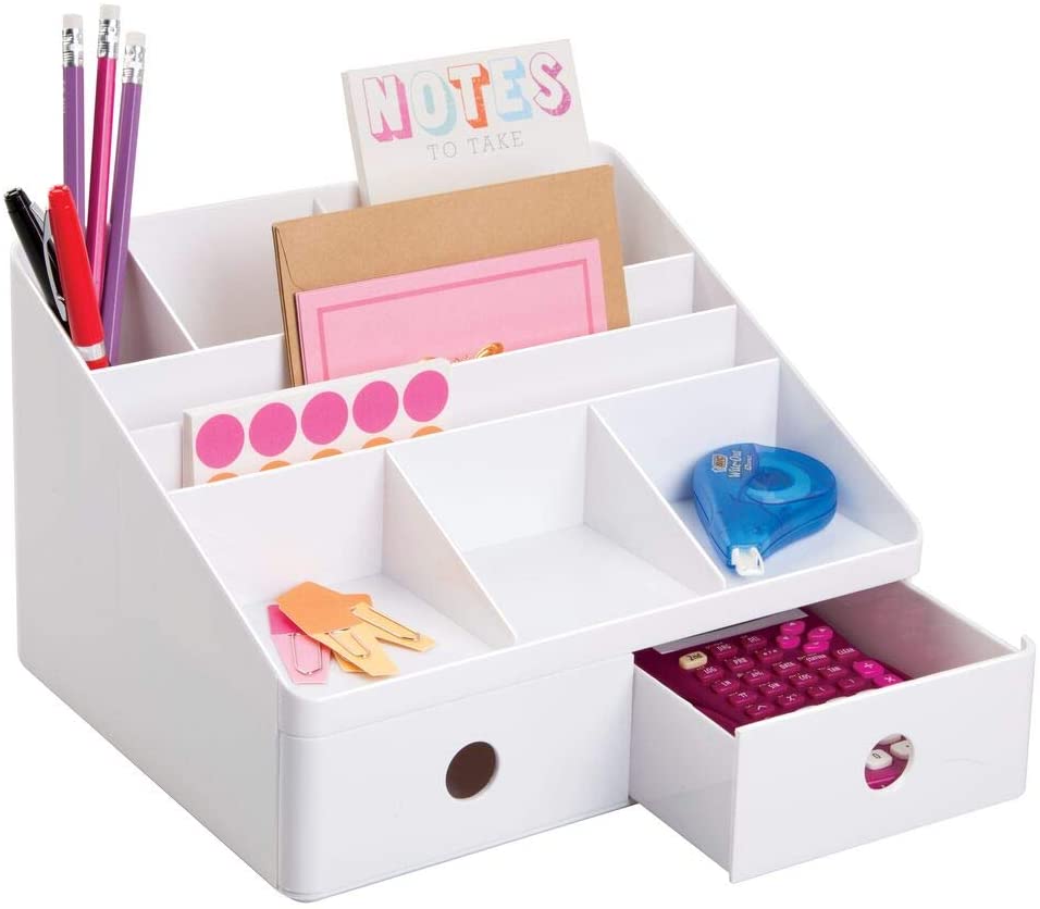 Cloffice Decor Ideas: A desk organizer is a must-have for your closet office space