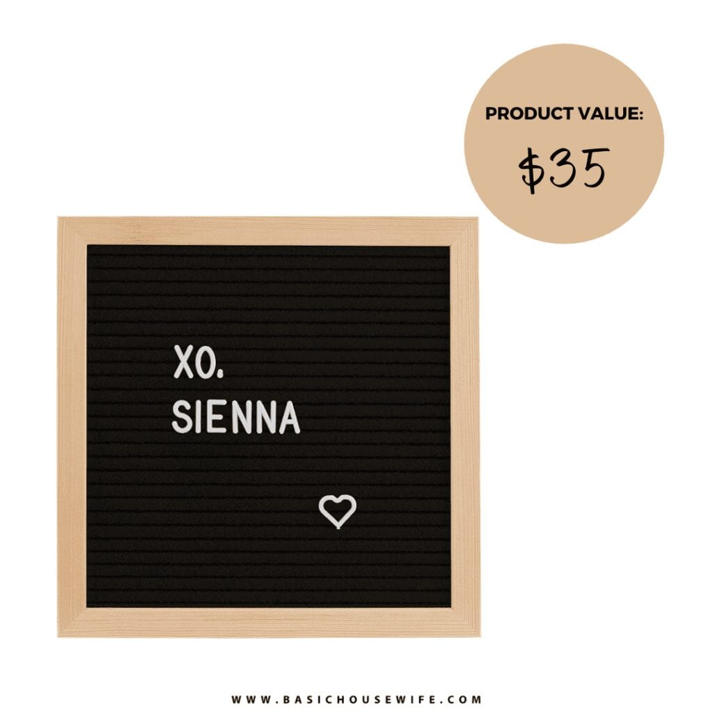 xo, Sienna Black Felt Letter Board  | What's Inside a FabFitFun Box: 20+ Products From My FabFitFun Boxes