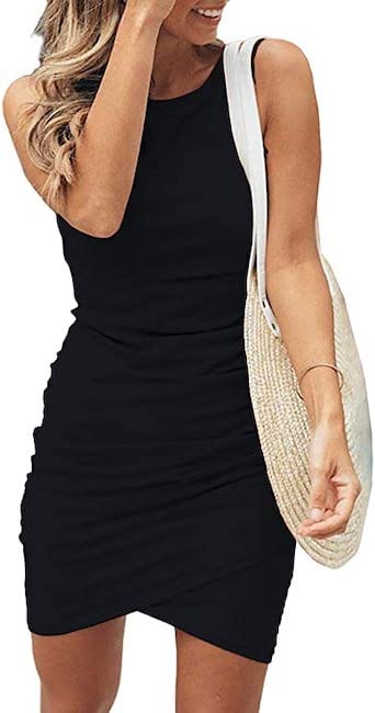 Sleeveless black summer dress from Amazon prime wardrobe | Basic Housewife