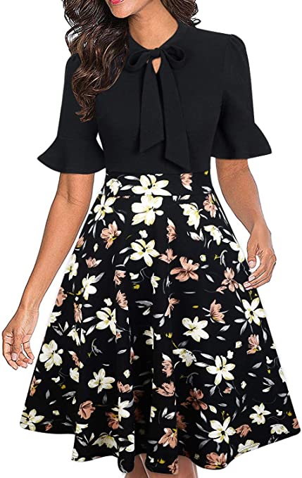 Floral print dress | Must-Have Amazon Work Clothes for Women | Office Wardrobe | Basic Housewife