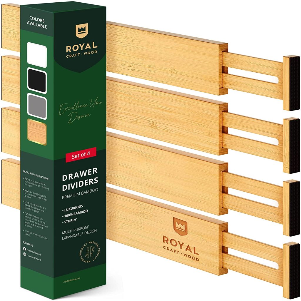 Adjustable Drawer Dividers  | Kitchen Drawer Storage | 30+ Kitchen Accessories & Storage Solutions To Get Organized | Basic Housewife