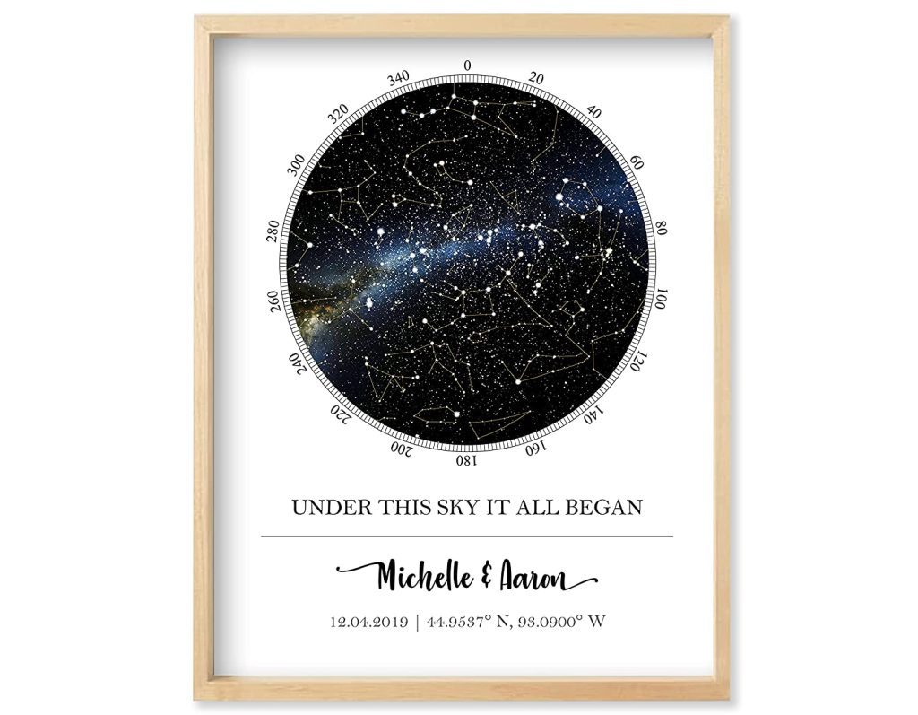 Custom Star Map  | Romantic Gift Ideas To Give Your Partner | Basic Housewife
