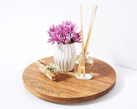 Caravan Home Lazy Susan - Wood ($60 Value)