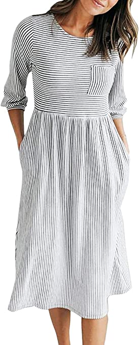 Balloon Sleeve Midi Dress | Must-Have Casual Summer Dresses Under $50