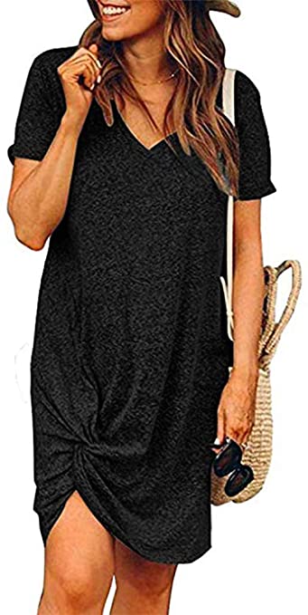 Twist Knot T-Shirt Dress | Must-Have Casual Summer Dresses Under $50