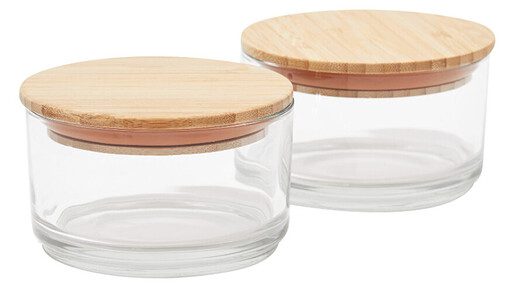 Material Kitchen Stacking Canisters - Set of (2) with Lids - $35 Value