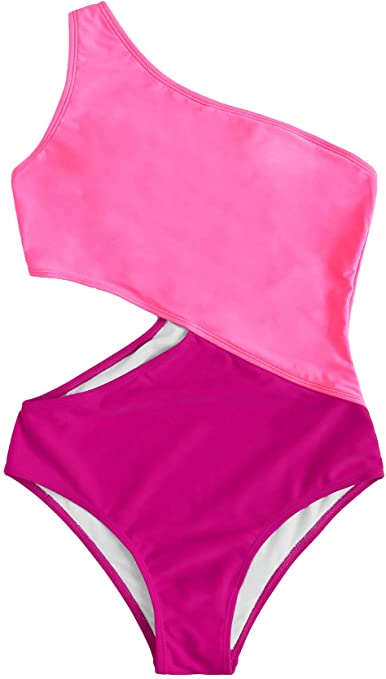One Shoulder Cutout Monokini | One Piece Swimsuits on Amazon | Basic Housewife