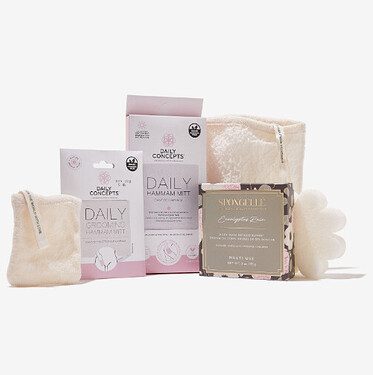 Daily Hammam Mitt & Grooming Hammam Mitt Bundle - $26 Value