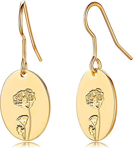 Birth Flower Earrings | 25+ Small Gift Ideas for Friends Under $25 | Basic Housewife