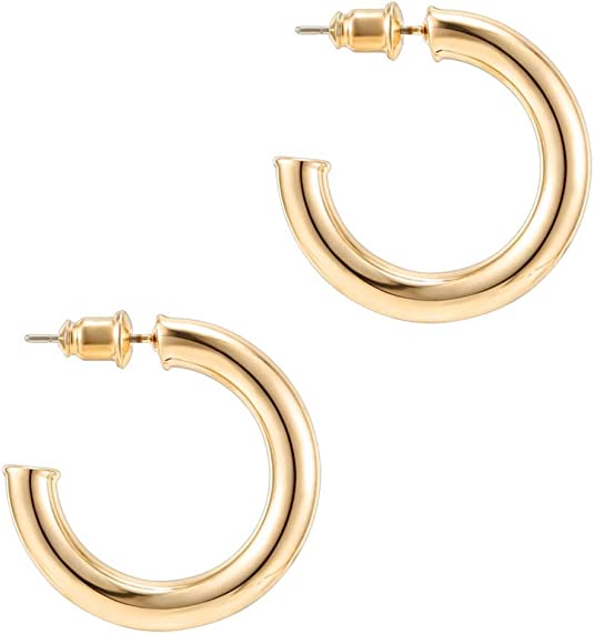 14K Chunky Gold Hoops | Gift Ideas for Teens: The 40+ Best Gifts for Teenagers | Basic Housewife