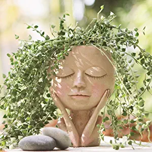 Face Planter Pot | 25 Unique Gifts for Plant Lovers | BasicHousewife