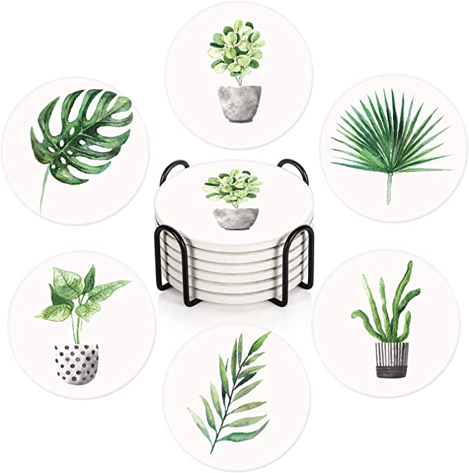 Plant-Themed Coasters | 25 Unique Gifts for Plant Lovers | BasicHousewife