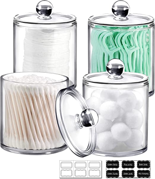 Acrylic Canister Jars | Must-Have Bathroom Organization Solutions To Tidy Up Your Home | Basic Housewife