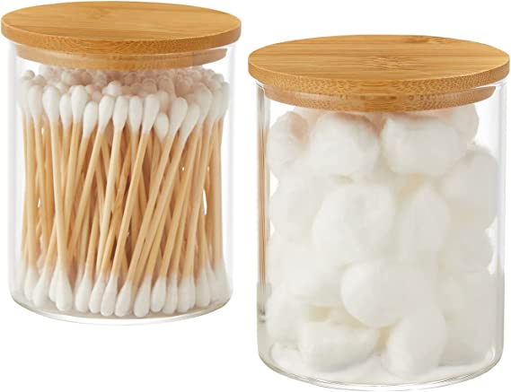 Glass Qtip Holder | Must-Have Bathroom Organization Solutions To Tidy Up Your Home | Basic Housewife