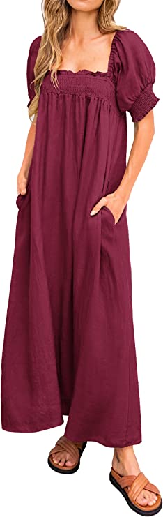 Square Neck Maxi Dress |
