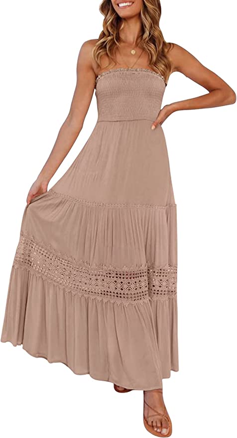 Flowy Strapless A Line |